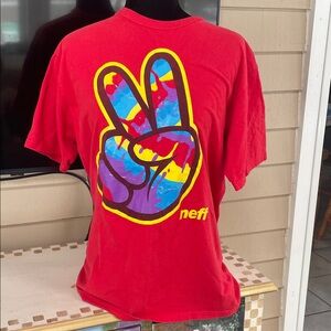 Neff Paint Splatter Colorful Peace Shirt